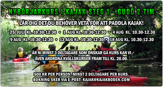 Nybörjarkurser kajak Kajakboden